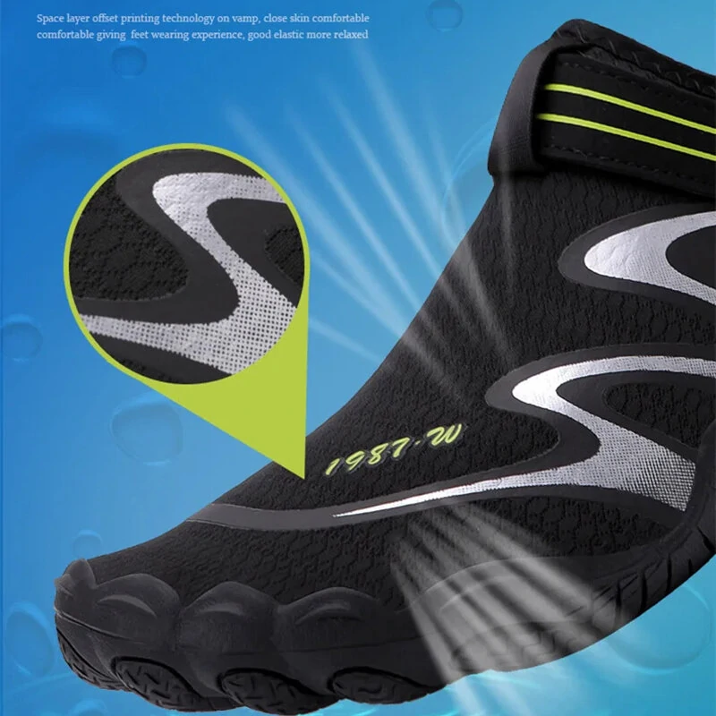 (image for) TENGOO Men Beach Wading Sandal Quick Dry Non-Slip Breathable Sports Shoes for Outdoor Hiking Surf Fishing Fitness